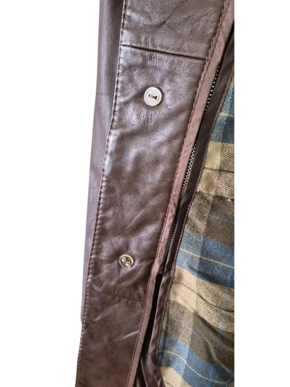 Clipper Mist Brown Genuine Leather Jacket Size 44 Regular Removable Lining - Picture 8 of 10